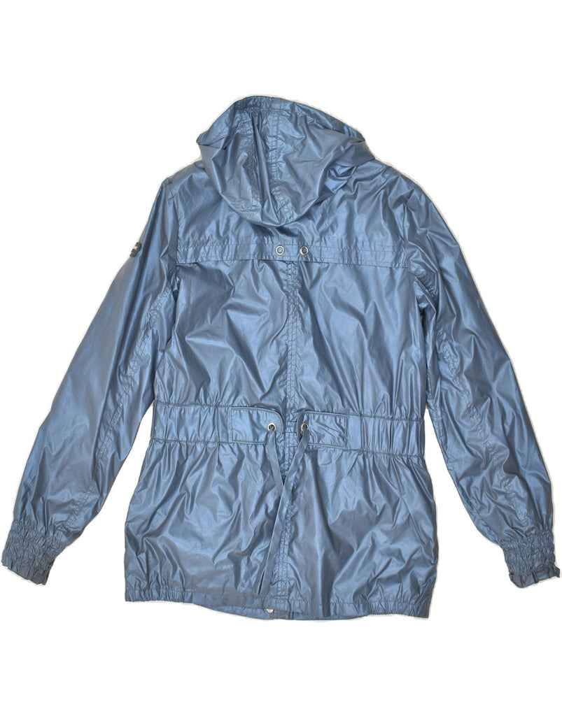 GEOX Girls Hooded Rain Jacket 11-12 Years Blue Polyamide | Vintage Geox | Thrift | Second-Hand Geox | Used Clothing | Messina Hembry 