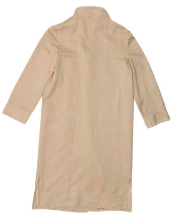 Dolce & Gabbana Womens Overcoat UK 14 Medium Off White Silk