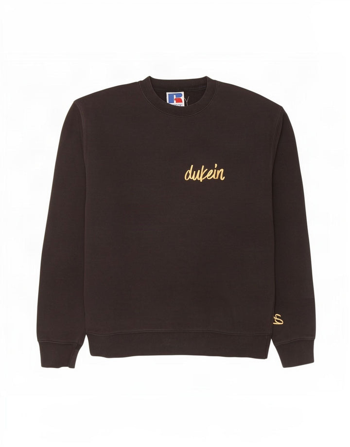 Russell Athletic Mens Graphic Sweatshirt Jumper Medium Black Cotton
