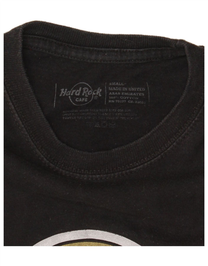 HARD ROCK CAFE Mens Graphic T-Shirt Top Small Black Cotton