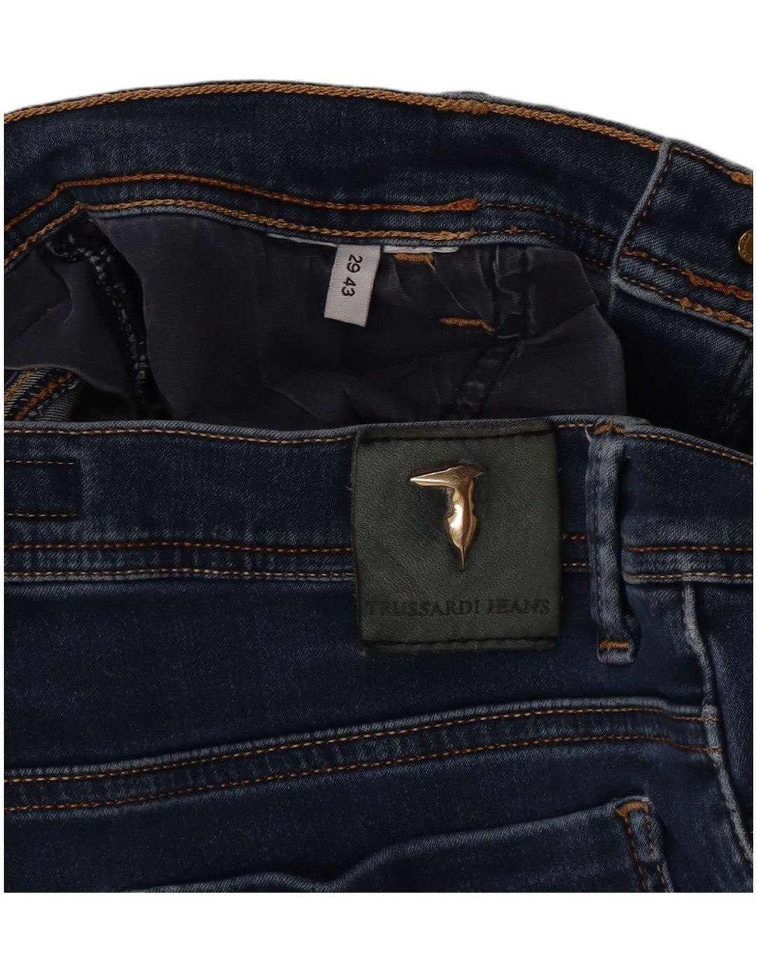 Trussardi Womens Cropped Jeans W29 L25 Navy Blue