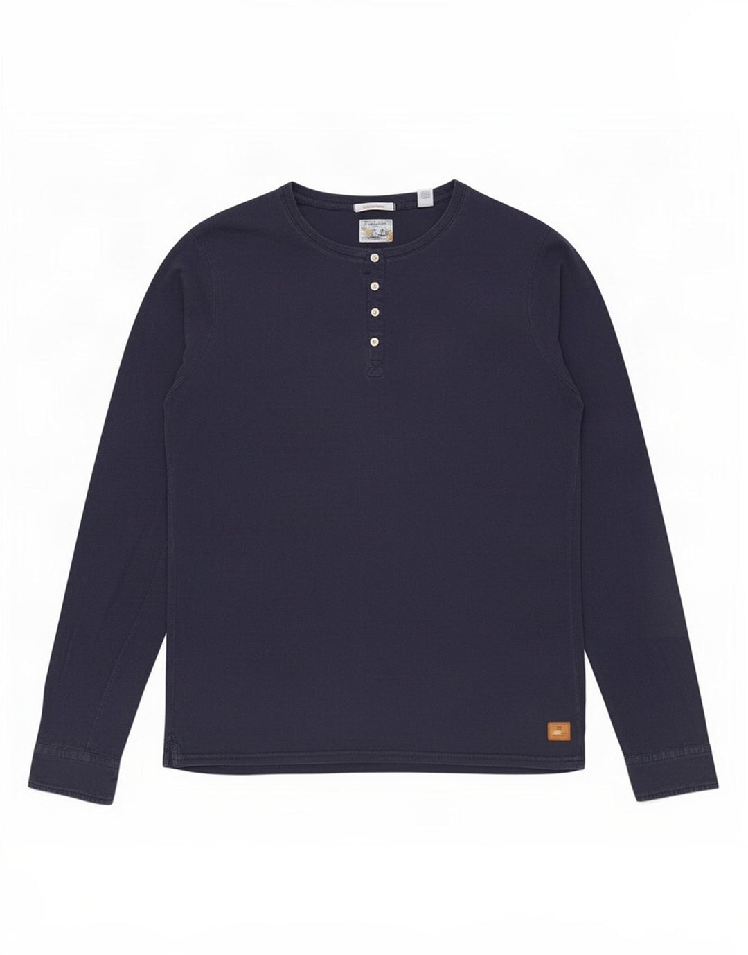 Scotch & Soda Mens Top Long Sleeve Large Navy Blue Cotton