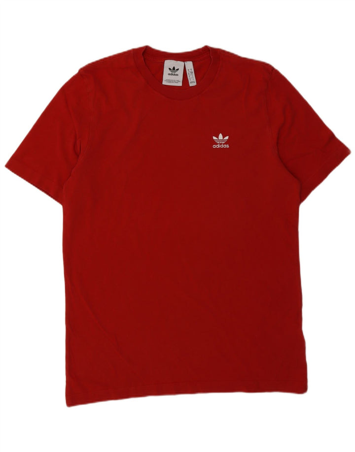 Adidas Mens T-Shirt Top Small Red Cotton