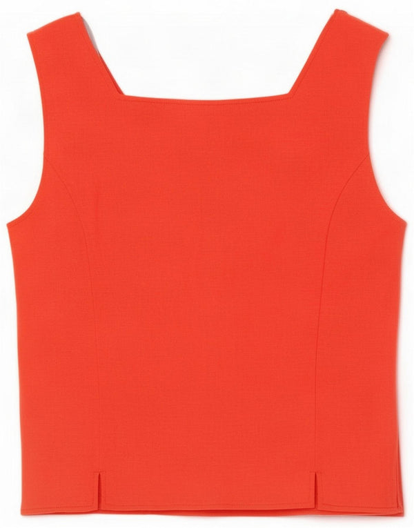 Steilmann Womens Crop Blouse Top UK 14 Medium Red Viscose