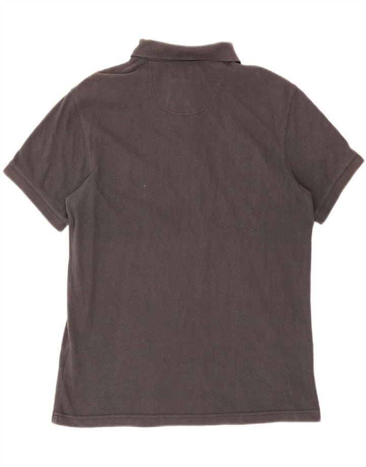 Barbour Mens Polo Shirt Large Grey Cotton