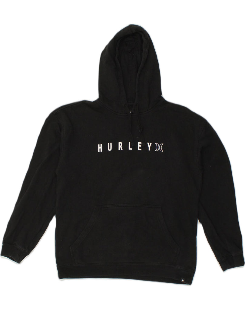 HURLEY Mens Graphic Hoodie Jumper Small Black Cotton | Vintage Hurley | Thrift | Second-Hand Hurley | Used Clothing | Messina Hembry 