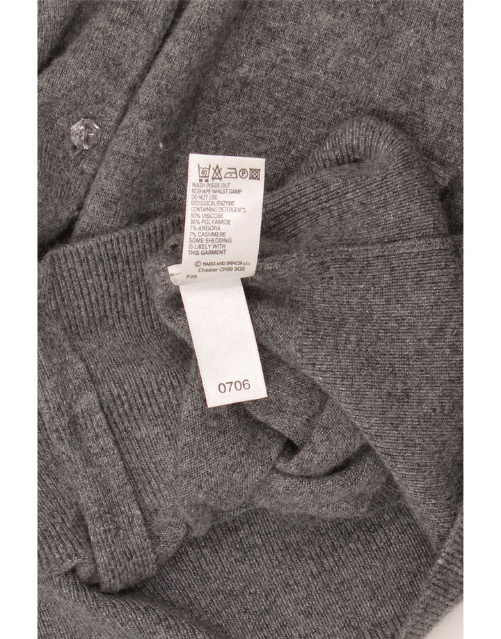 Marks & Spencer Womens Cardigan Sweater UK 22 3XL  Grey Viscose
