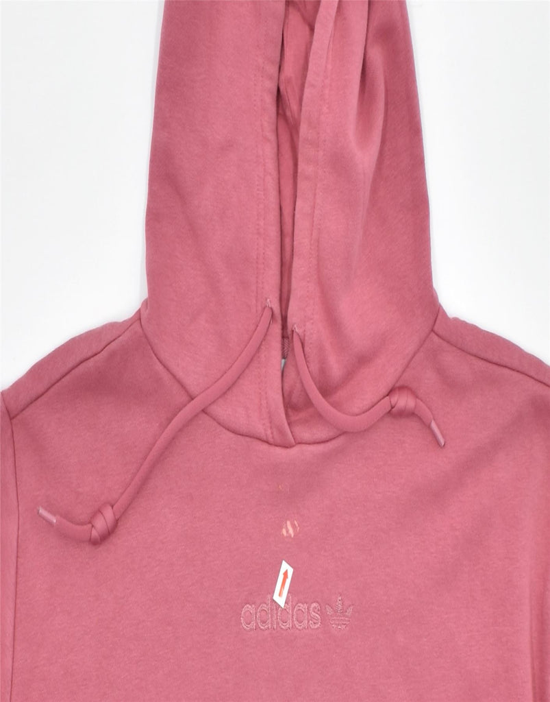 ADIDAS Womens Hoodie Jumper UK 10 Small Pink Cotton | Vintage | Thrift | Second-Hand | Used Clothing | Messina Hembry 