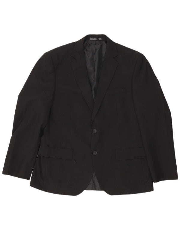 Marks & Spencer Mens Short 2 Button Blazer Jacket UK 40 Medium Black