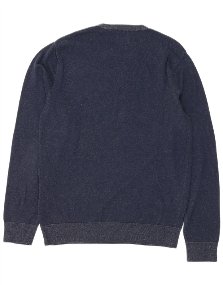 DOCKERS Mens Crew Neck Jumper Sweater Medium Navy Blue Cotton