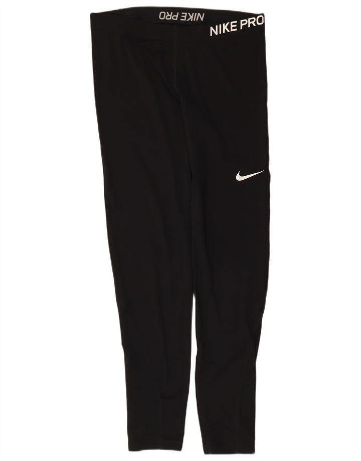 Nike Womens Dri Fit Graphic Leggings UK 18 XL  Black