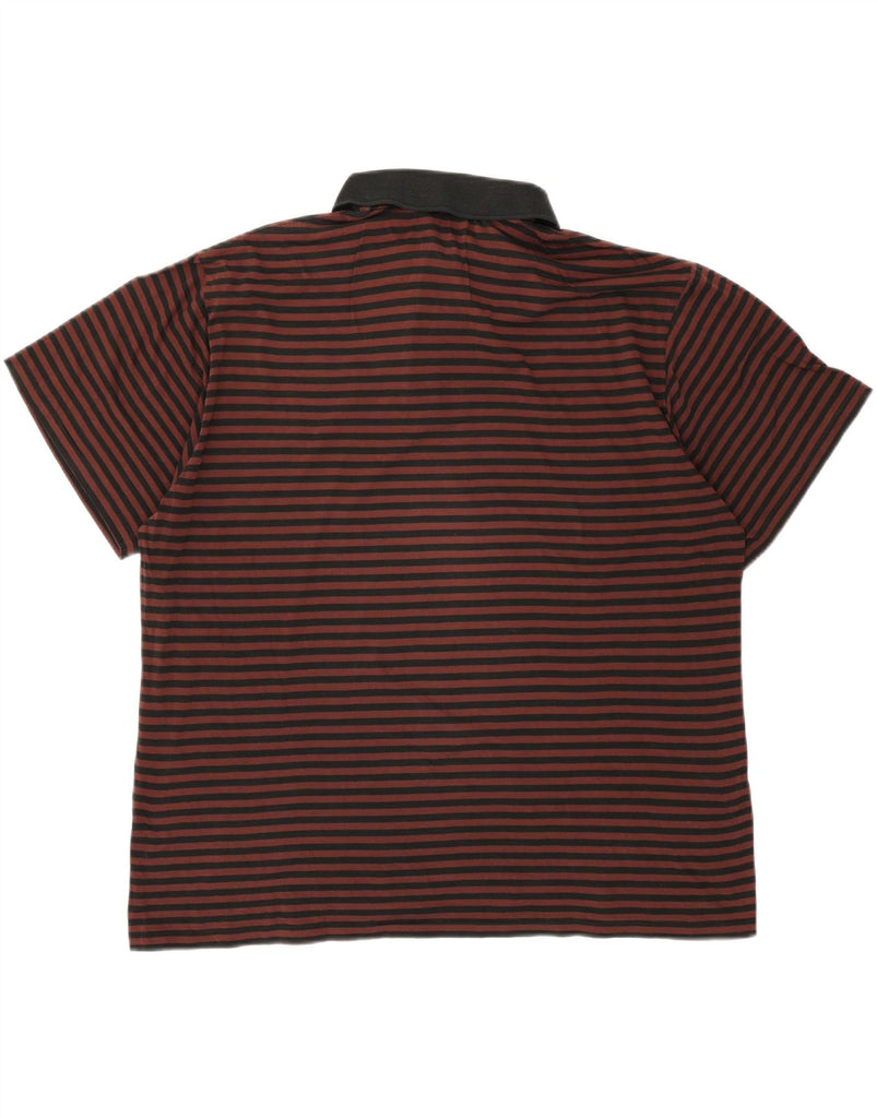 LACOSTE Mens Polo Shirt Size 8 3XL Brown Striped Cotton Vintage Lacoste and Second-Hand Lacoste from Messina Hembry 
