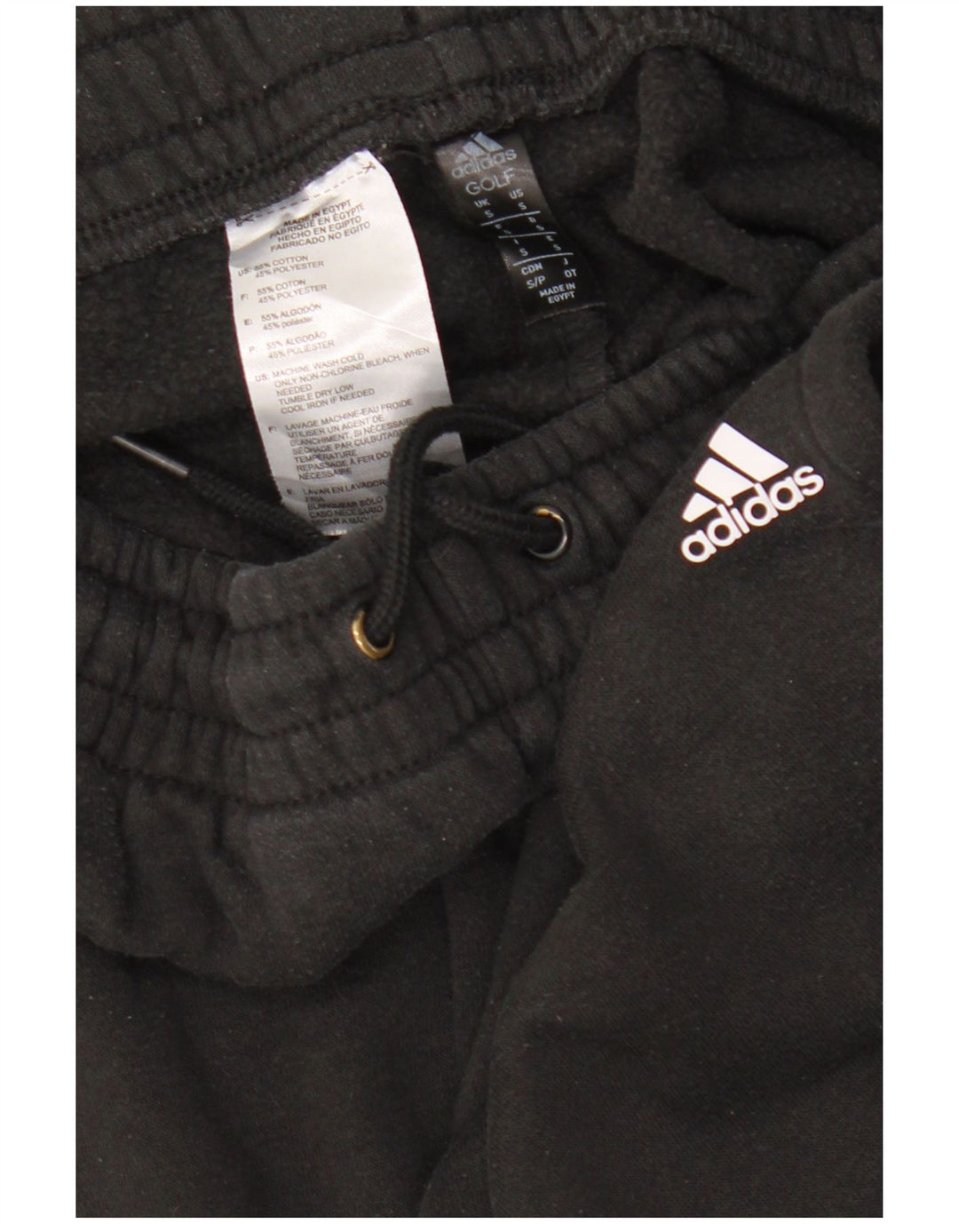 ADIDAS Womens Golf Tracksuit Trousers Joggers UK 10 Small  Black Cotton