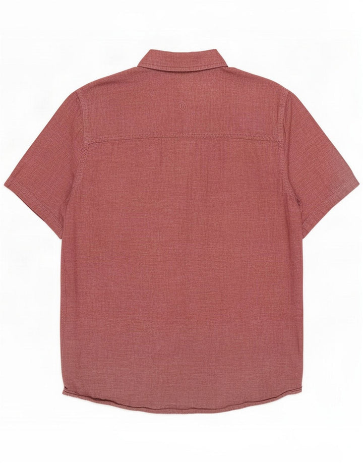 Fat Face Womens Short Sleeve Regular Fit Shirt Medium Red Linen