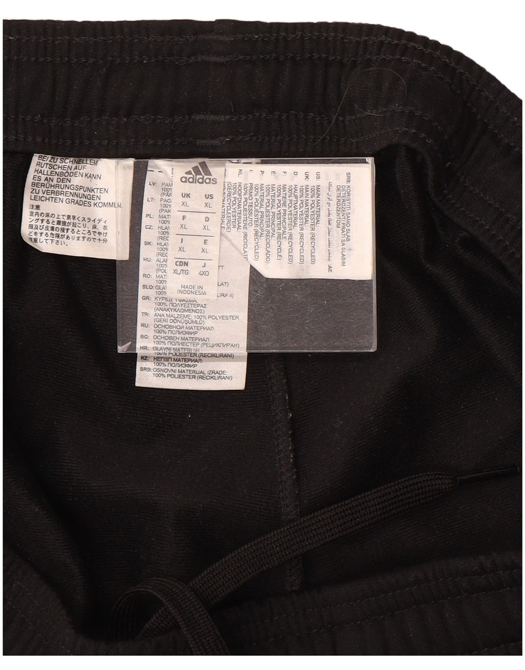 Adidas Mens Tracksuit Trousers Joggers XL  Black Polyester