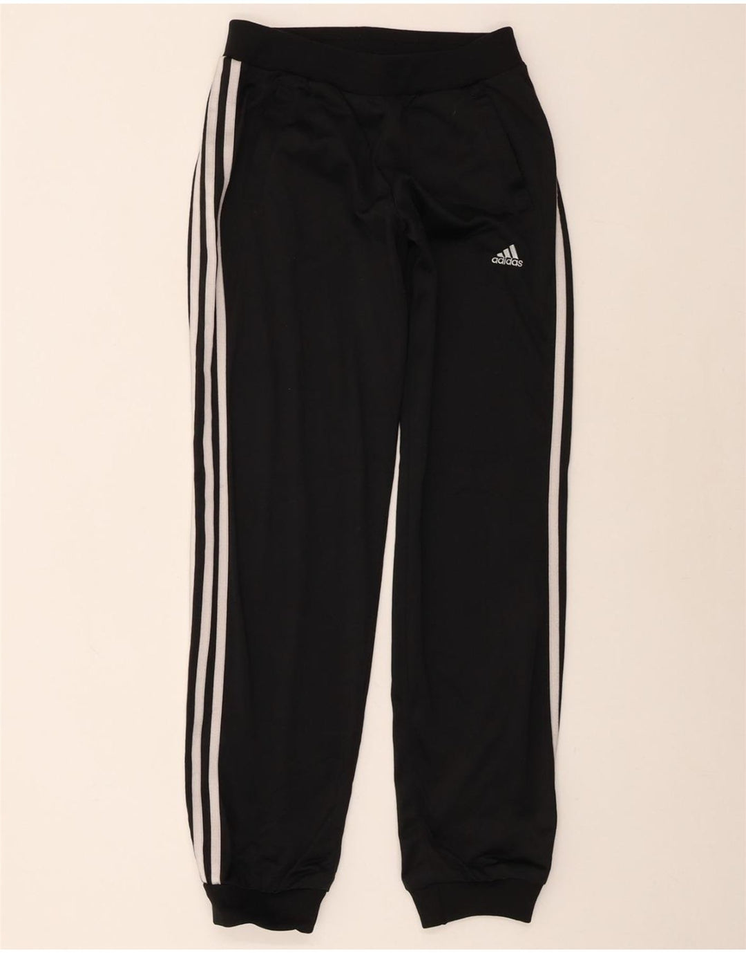 ADIDAS Womens Tracksuit Trousers Joggers UK 16 Large  Black Polyester