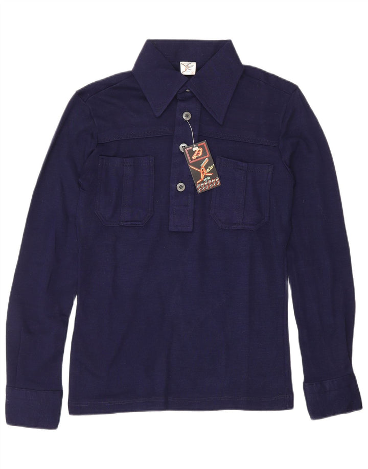 BETA Womens Pullover Shirt US 3 Small Navy Blue Acrylic