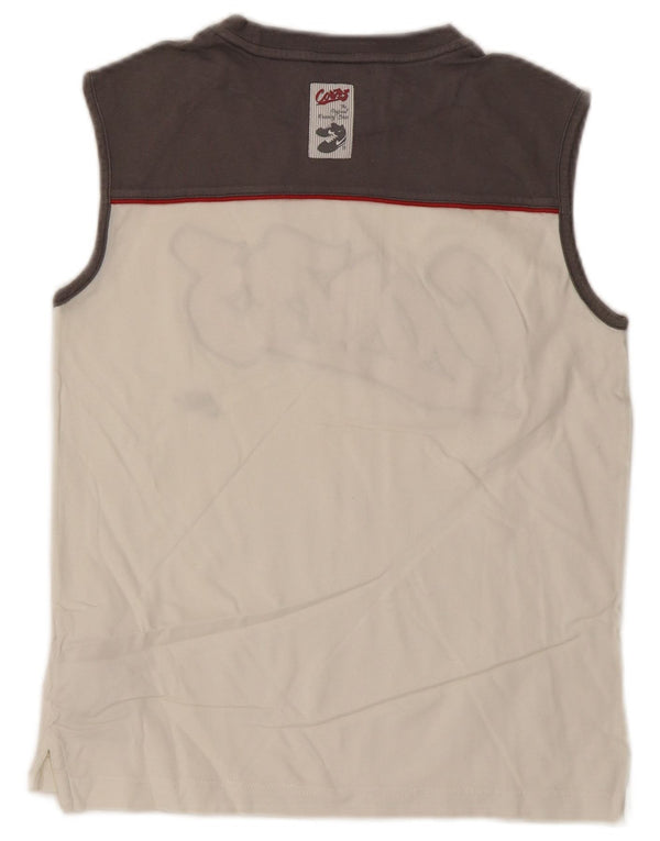 Nike Mens Cor72z Graphic Vest Top UK 36/38 Small White Colourblock Cotton