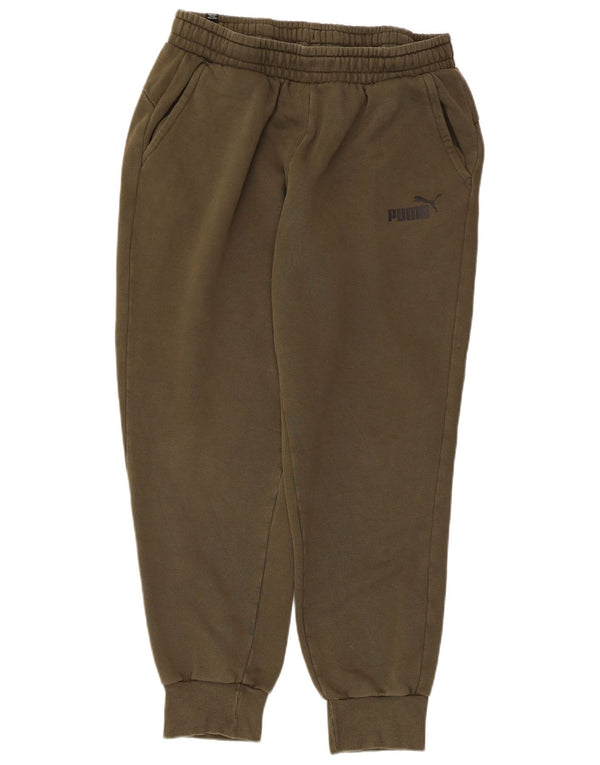 Puma Mens Tracksuit Trousers Joggers Large Khaki Cotton