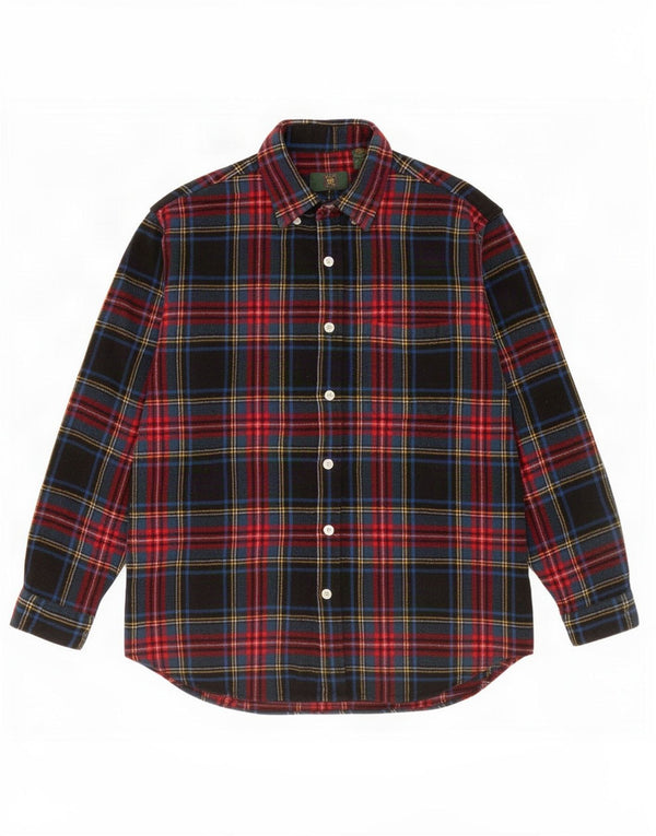 Club Room Mens Flannel Shirt Large Multicoloured Check Wool