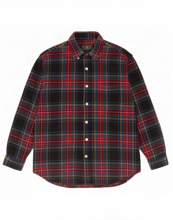 Club Room Mens Flannel Shirt Large Multicoloured Check Wool