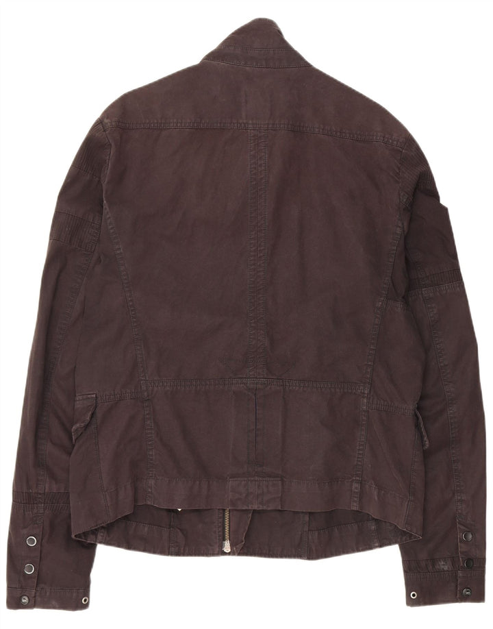 Diesel Womens Utility Jacket UK 18 XL Black Cotton