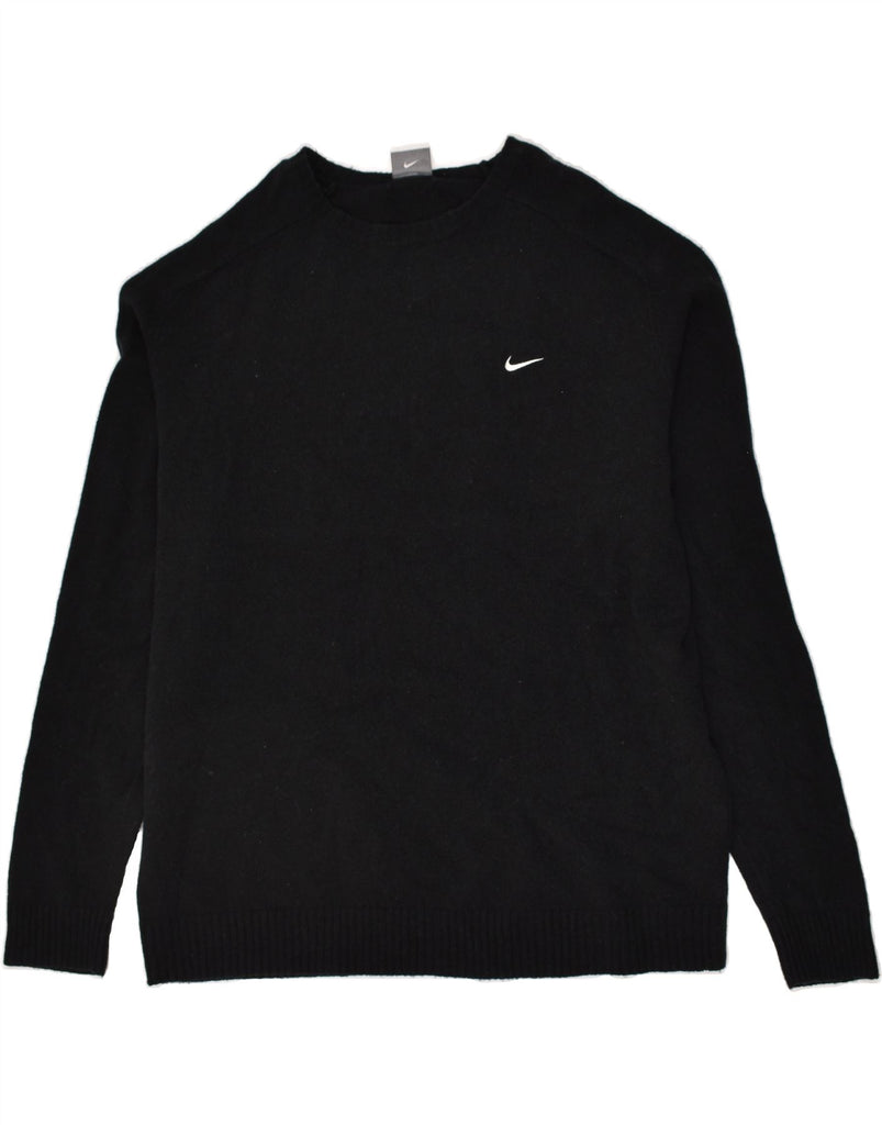 NIKE Mens Tall Crew Neck Jumper Sweater 2XL Black Lambswool | Vintage Nike | Thrift | Second-Hand Nike | Used Clothing | Messina Hembry 