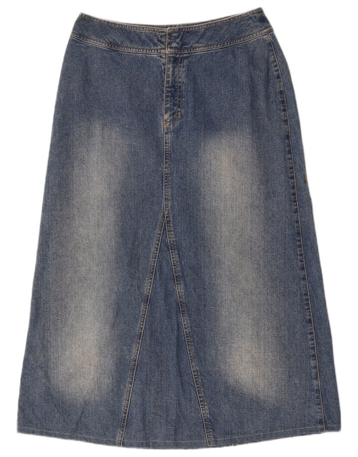 LIZ CLAIBORNE Womens Denim Skirt UK 8 Small W32  Blue Cotton
