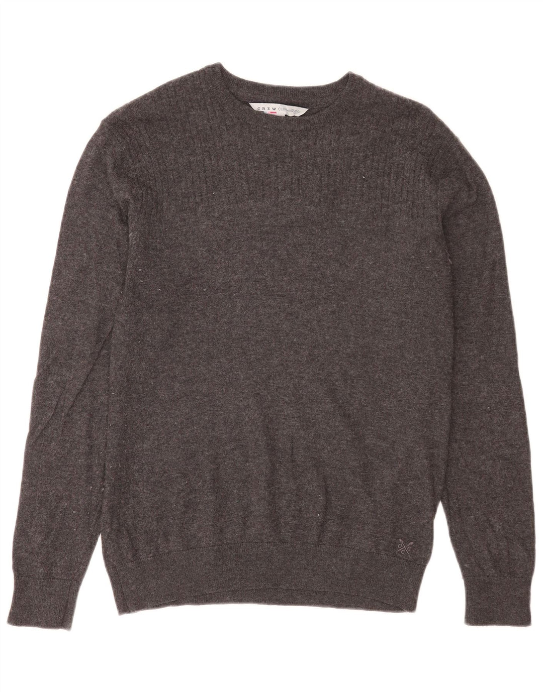 Crew Clothing Mens Boat Neck Jumper Sweater Medium Grey Nylon