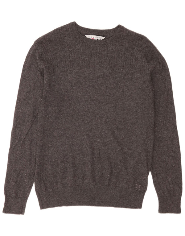 Crew Clothing Mens Boat Neck Jumper Sweater Medium Grey Nylon