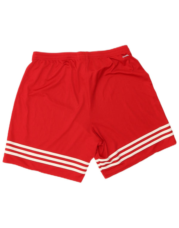 Adidas Mens Climalite Sport Shorts Large  Red Polyester
