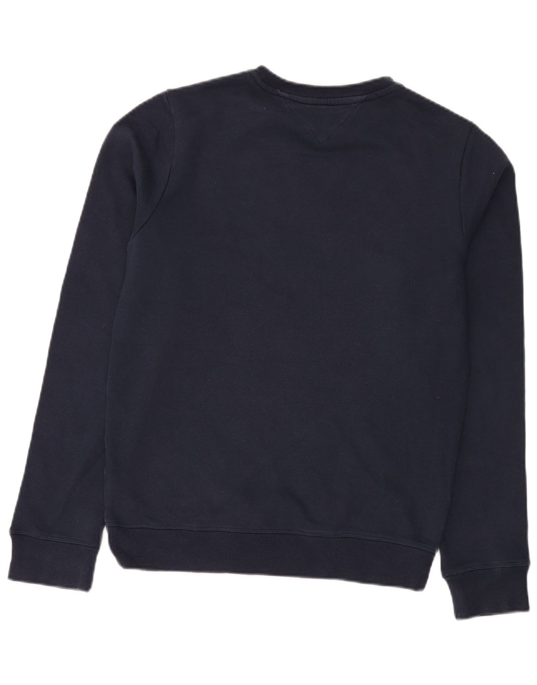TOMMY HILFIGER Mens Graphic Sweatshirt Jumper Small Navy Blue Cotton