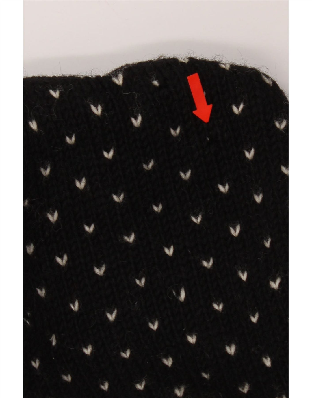 Vintage Mens Hooded Cardigan Sweater Large Black Fair Isle Wool