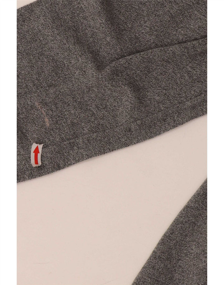Lacoste Mens Long Sleeve Polo Shirt Size 4 Medium Grey Cotton