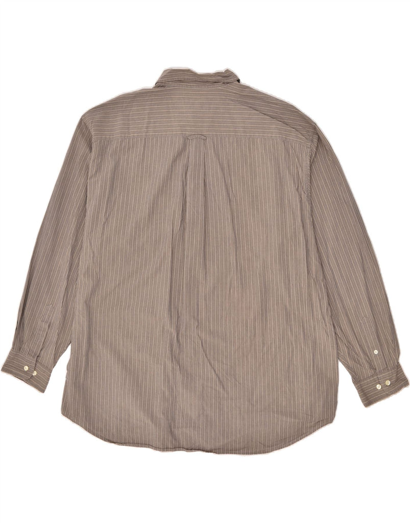 EDDIE BAUER Mens Shirt 2XL Brown Striped Cotton | Vintage Eddie Bauer | Thrift | Second-Hand Eddie Bauer | Used Clothing | Messina Hembry 