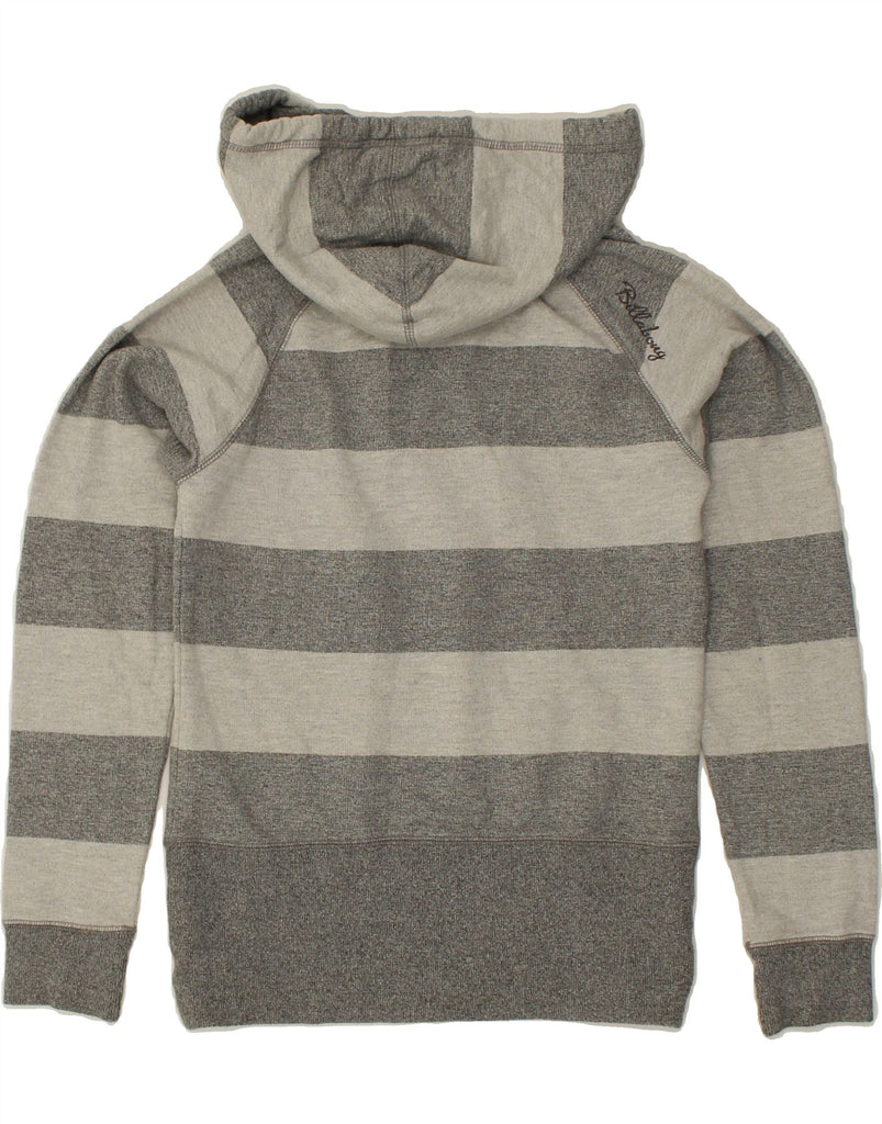 BILLABONG Womens Hoodie Jumper UK 8 Small Grey Striped Cotton | Vintage Billabong | Thrift | Second-Hand Billabong | Used Clothing | Messina Hembry 