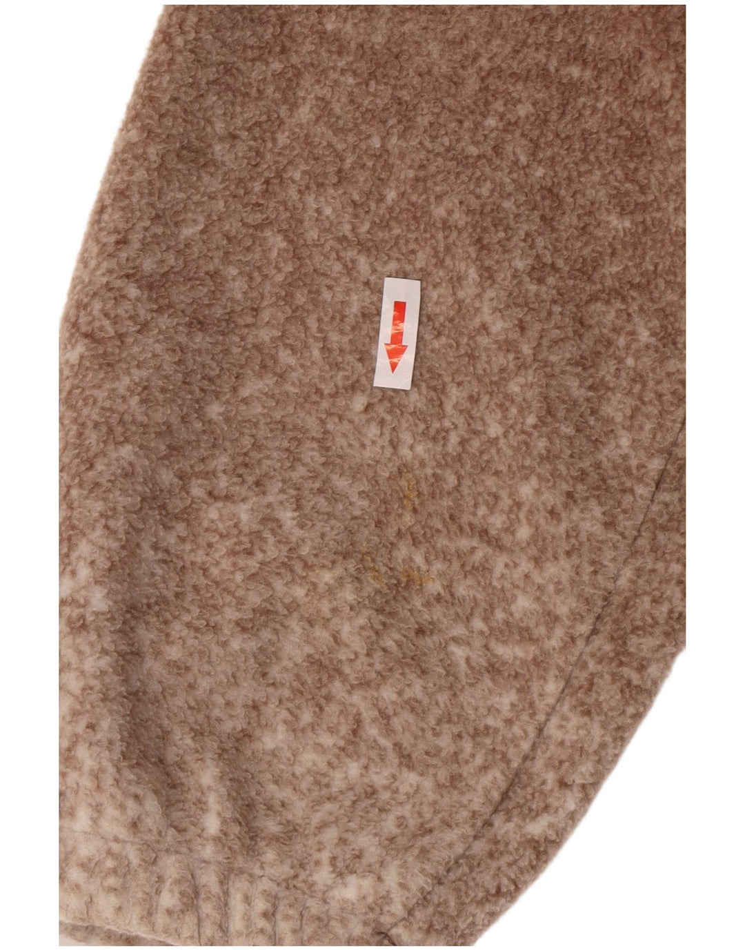 Vintage Mens Wolf Graphic Fleece Jacket UK 38 Medium Brown Flecked