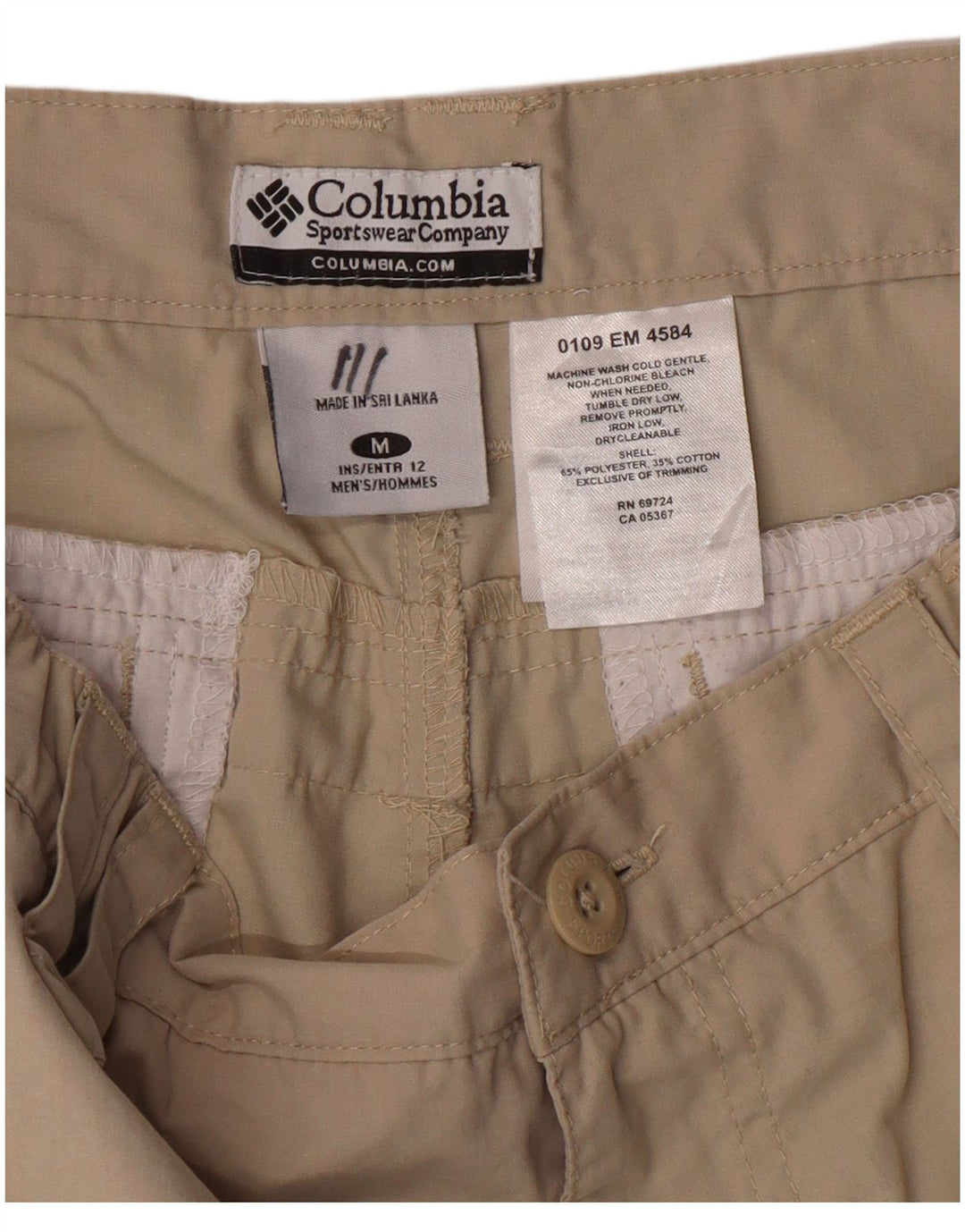 COLUMBIA Mens Cargo Shorts Medium W32  Beige Polyester
