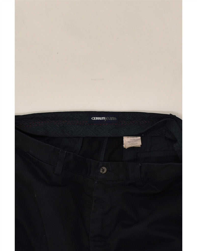 CERRUTI 1881 Mens Straight Chino Trousers IT 52 XL W34 L29 Navy Blue | Vintage Cerruti 1881 | Thrift | Second-Hand Cerruti 1881 | Used Clothing | Messina Hembry 