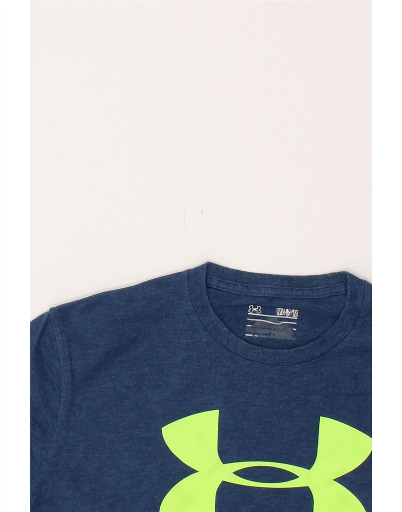 UNDER ARMOUR Mens Graphic T-Shirt Top Medium Navy Blue | Vintage Under Armour | Thrift | Second-Hand Under Armour | Used Clothing | Messina Hembry 