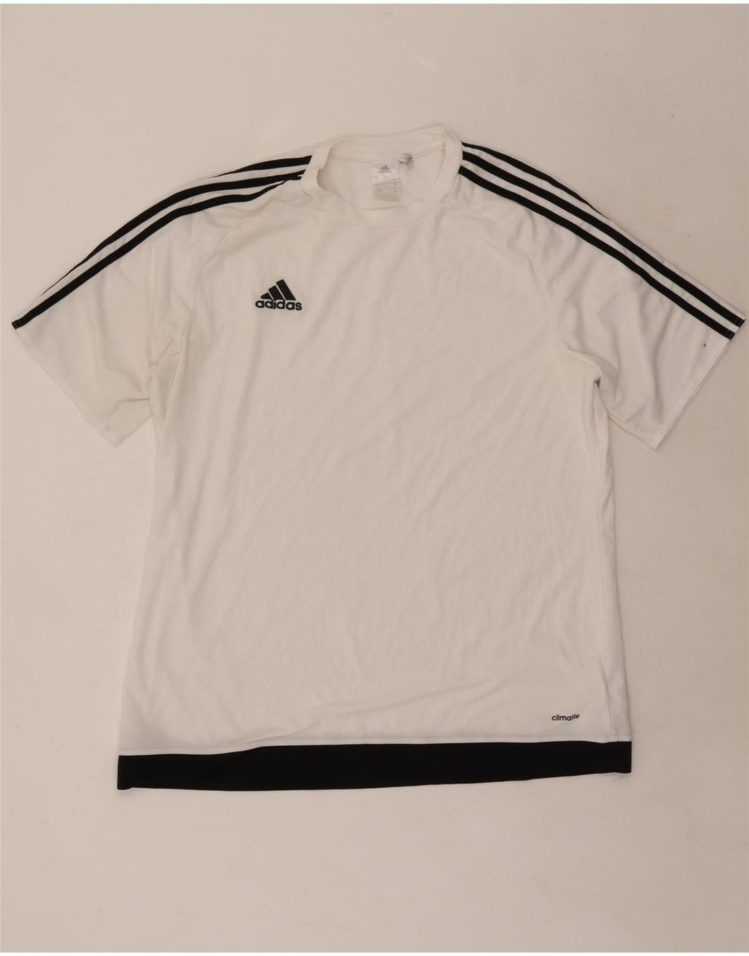 Adidas Mens Climalite T-Shirt Top XL White Colourblock Polyester