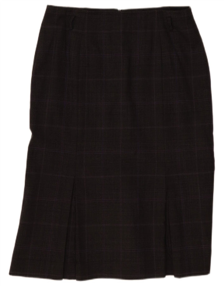 Hobbs Womens Mermaid Skirt UK 14 Large W33 Grey Check Wool