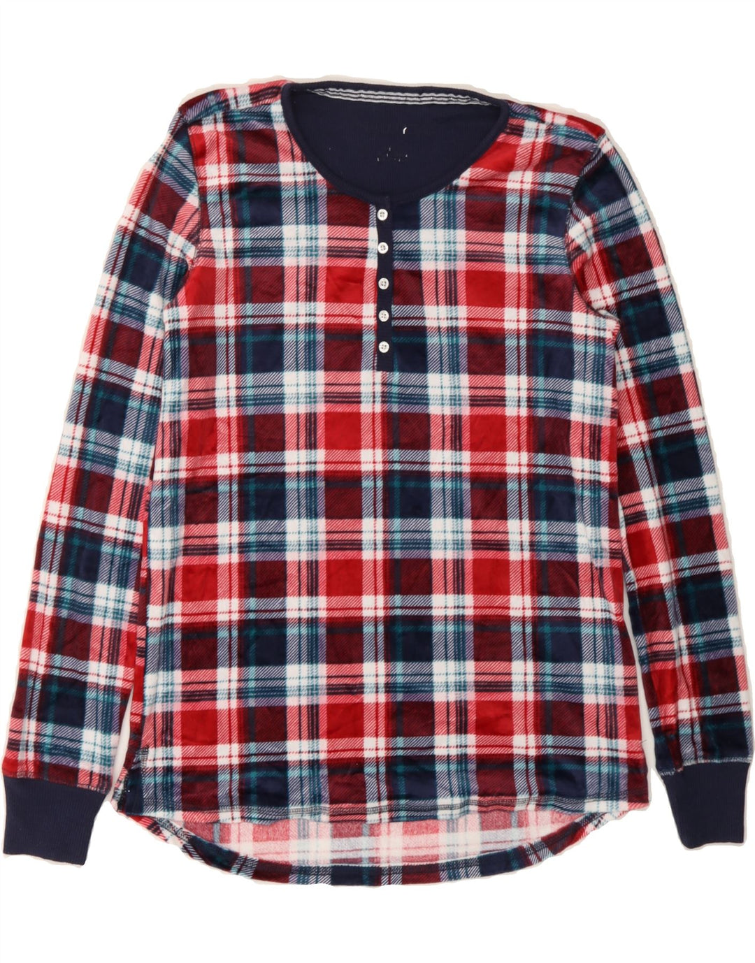 NAUTICA Womens Top Long Sleeve UK 14 Medium Red Check Polyester Vintage Nautica and Second-Hand Nautica from Messina Hembry 