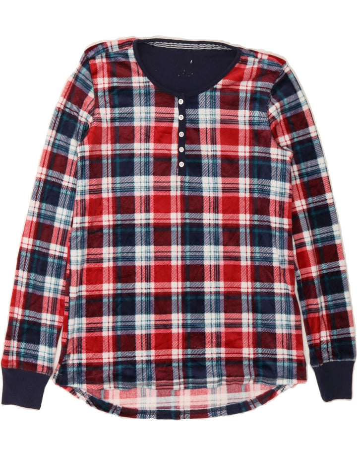 NAUTICA Womens Top Long Sleeve UK 14 Medium Red Check Polyester Vintage Nautica and Second-Hand Nautica from Messina Hembry 