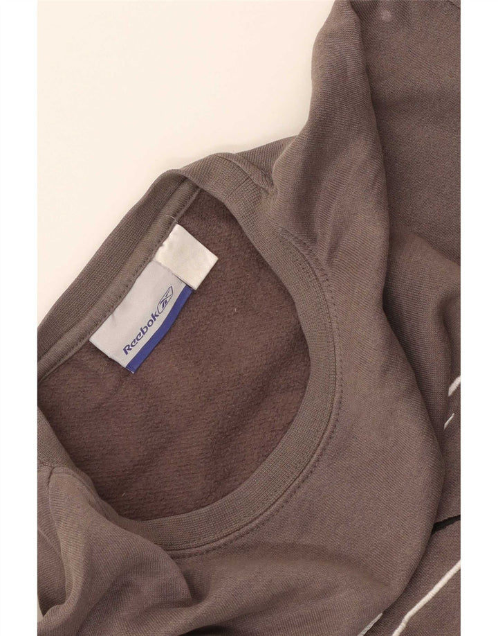 Reebok Mens Graphic Sweatshirt Jumper Medium Grey Colourblock