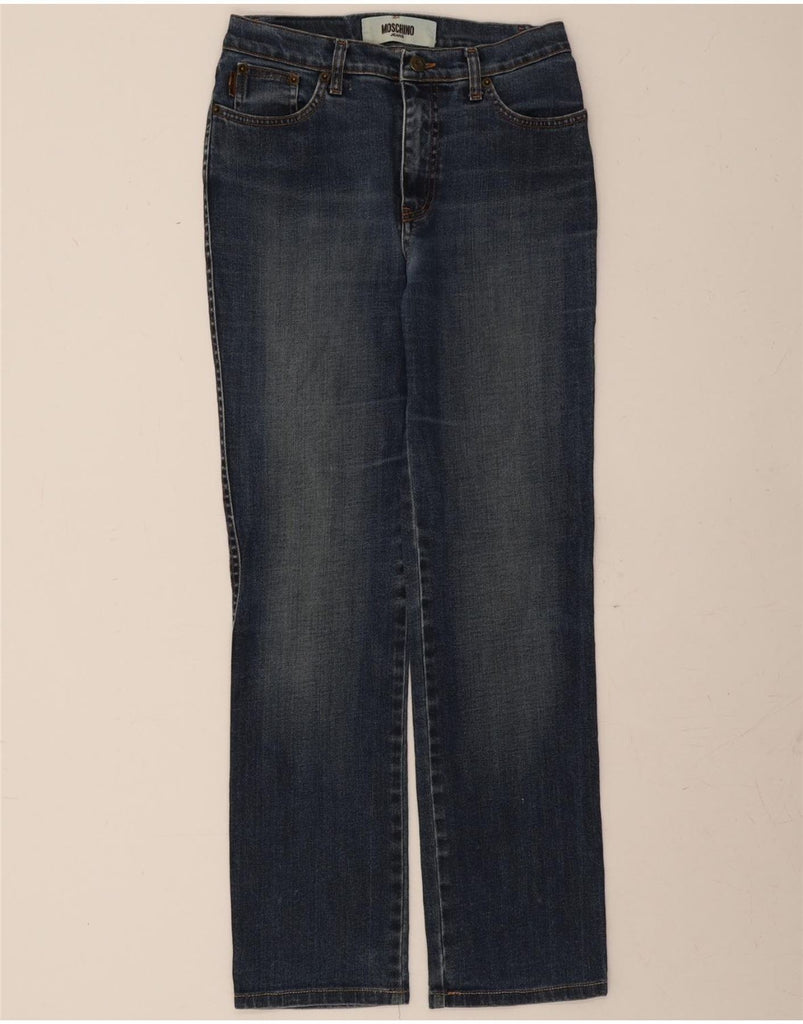 MOSCHINO Womens Straight Jeans W29 L29 Blue Cotton Vintage Moschino and Second-Hand Moschino from Messina Hembry 