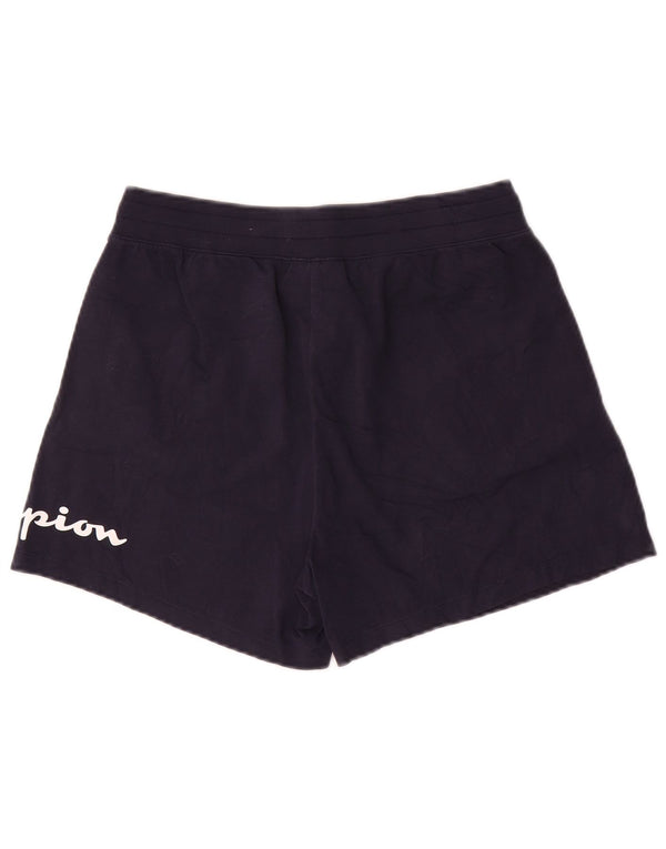 Champion Womens Graphic Sport Shorts Medium Navy Blue Cotton