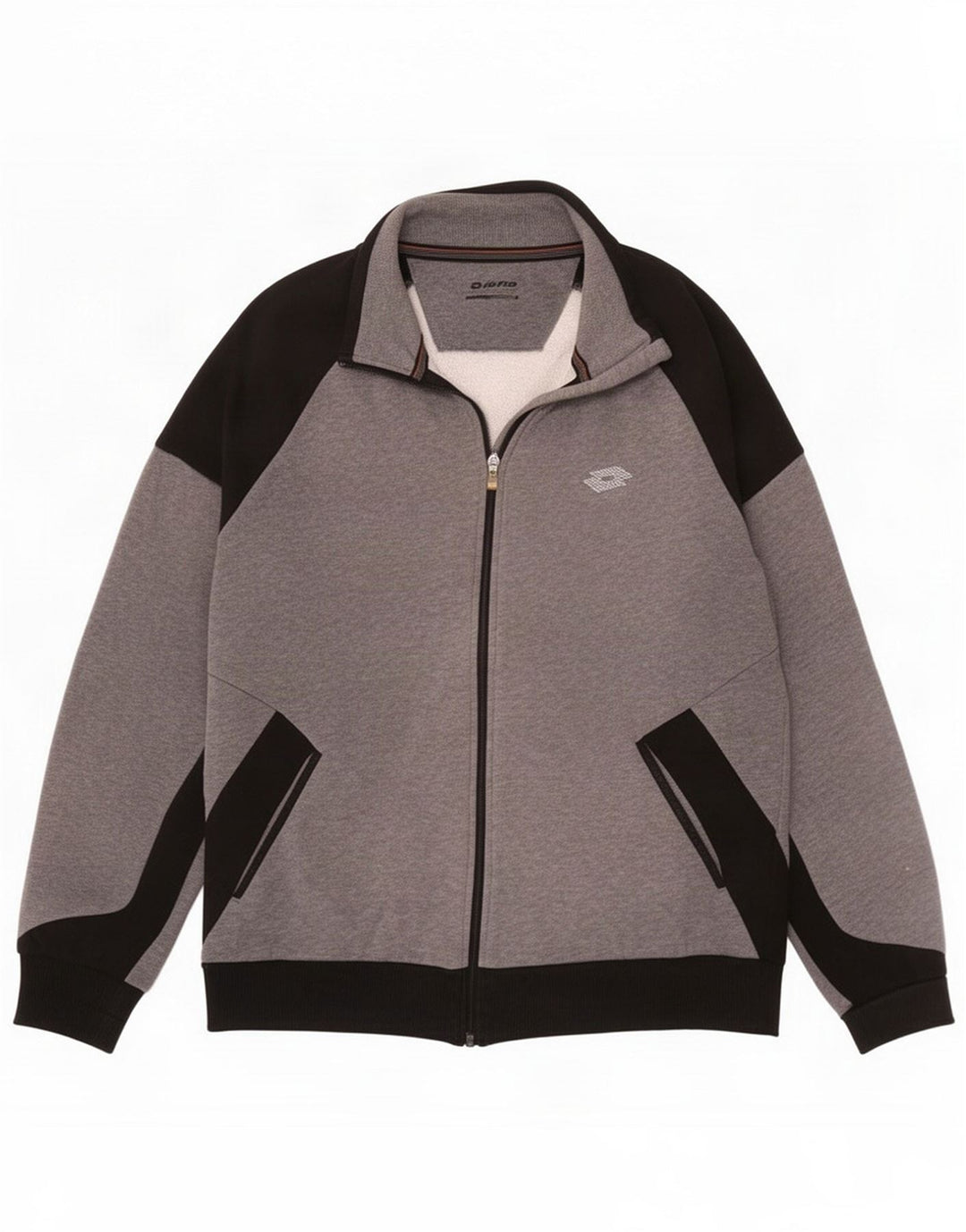 Lotto Mens Tracksuit Top Jacket Medium Grey Colourblock