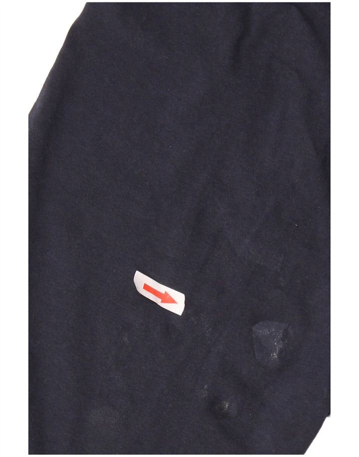 ADIDAS Womens Graphic Leggings UK 4/6 XS  Navy Blue Cotton