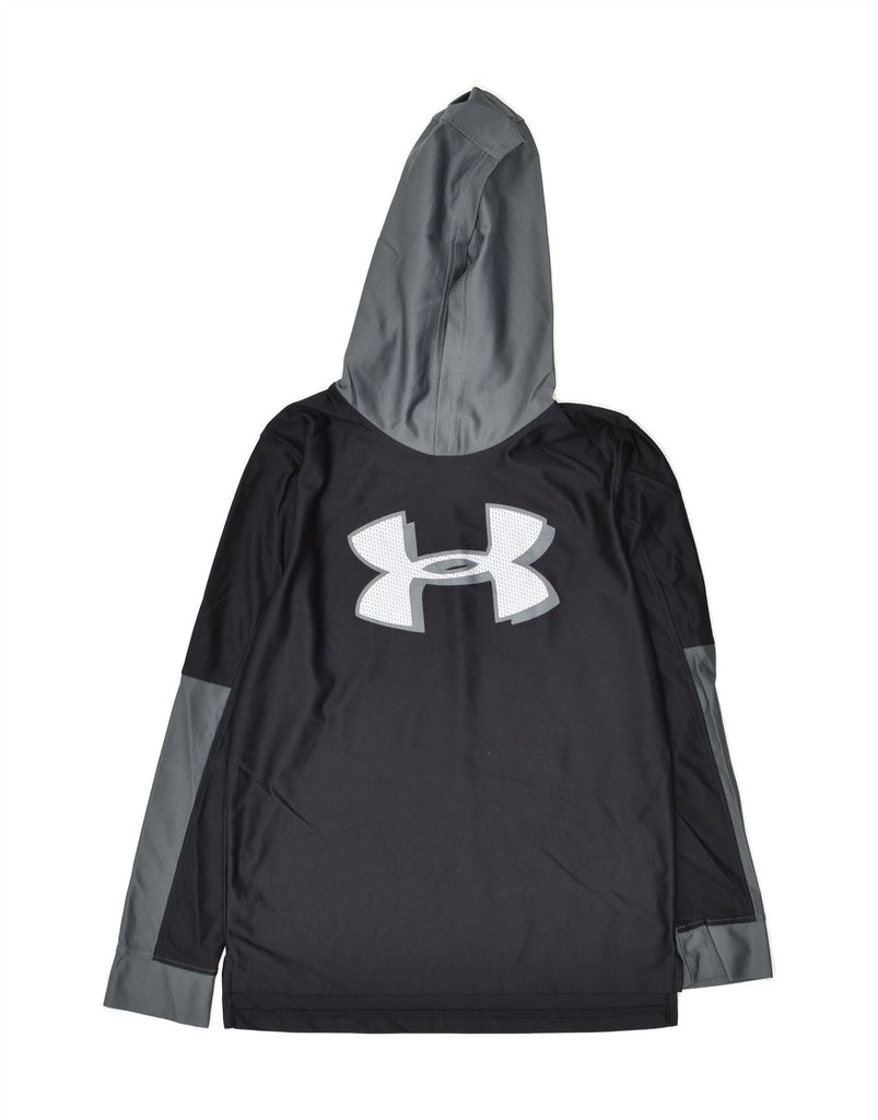 UNDER ARMOUR Boys Graphic Hoodie Jumper 10-11 Years Medium Black | Vintage Under Armour | Thrift | Second-Hand Under Armour | Used Clothing | Messina Hembry 